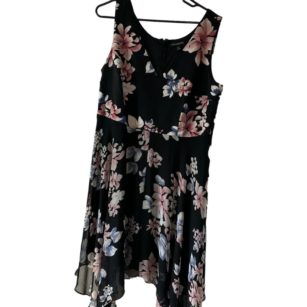 Lane Bryant Floral Womens Sleeveless Dress MIDI